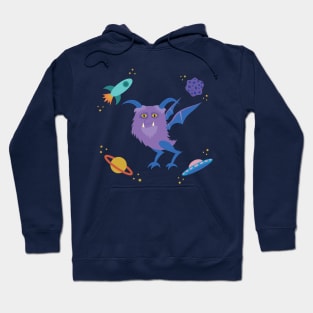 Purple People Eater in Space Hoodie